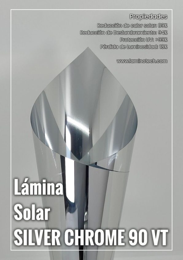 Solar Chrom Lámina Solar Silver Chrome 90 VT | Tienda de Laminotech